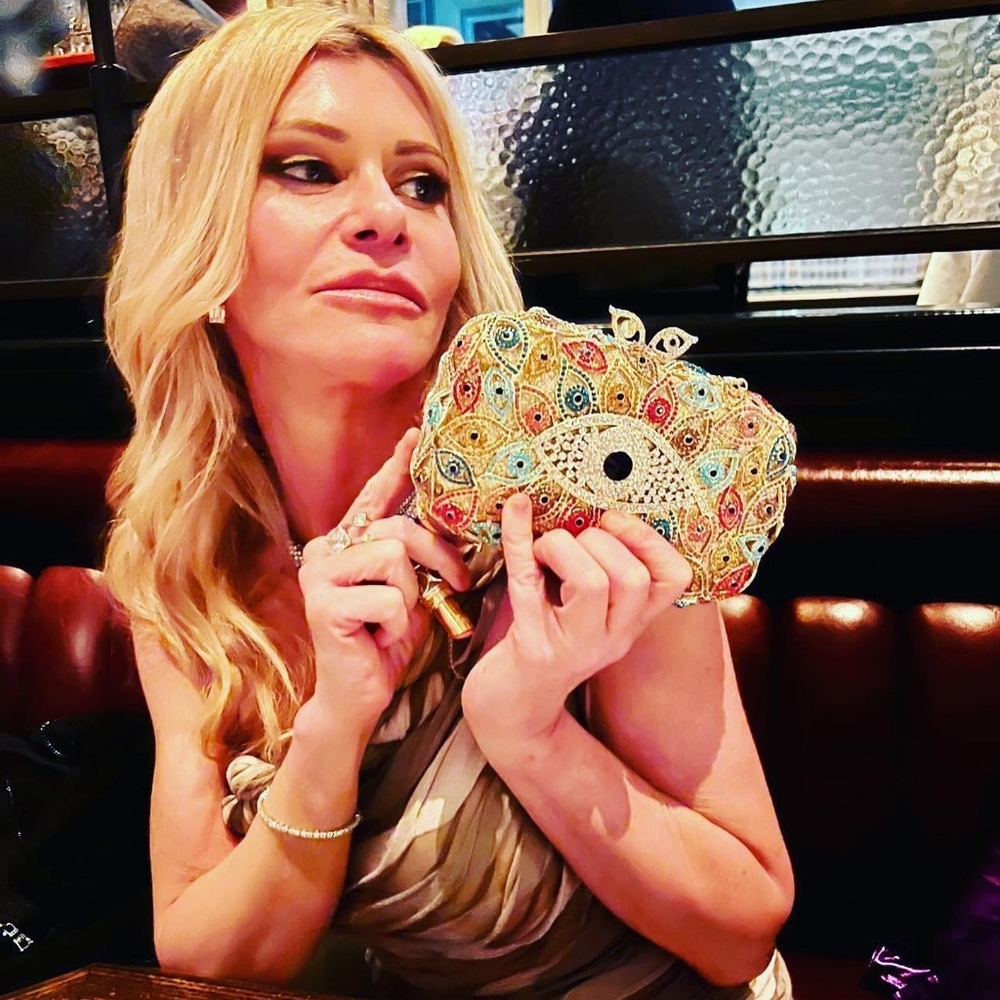 Evil Eyes Crystal Clutch Purse